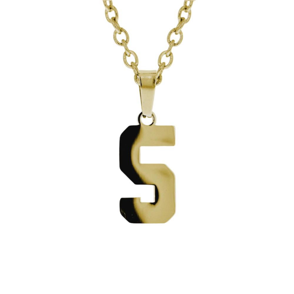 Jersey Number Necklace | Gold Stainless Steel - Maximum Velocity Sports
