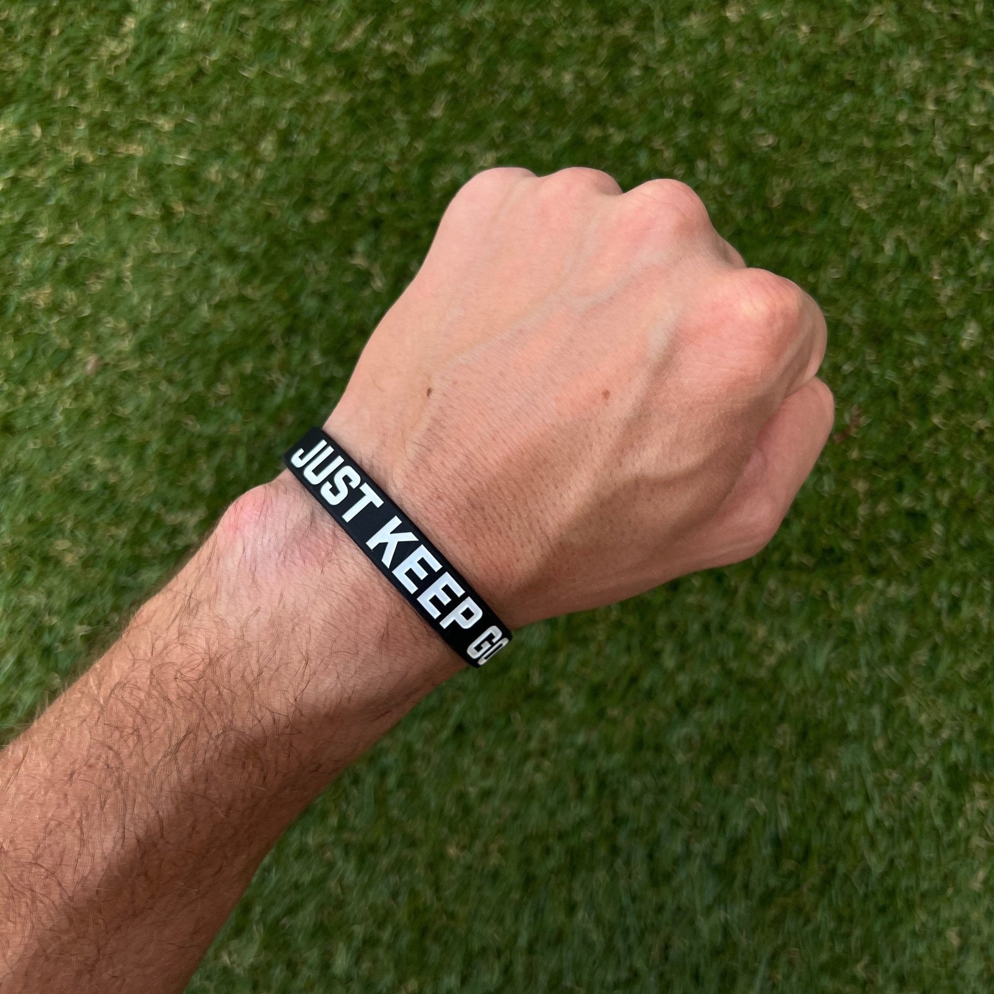 JUST KEEP GOING Wristband - Maximum Velocity Sports