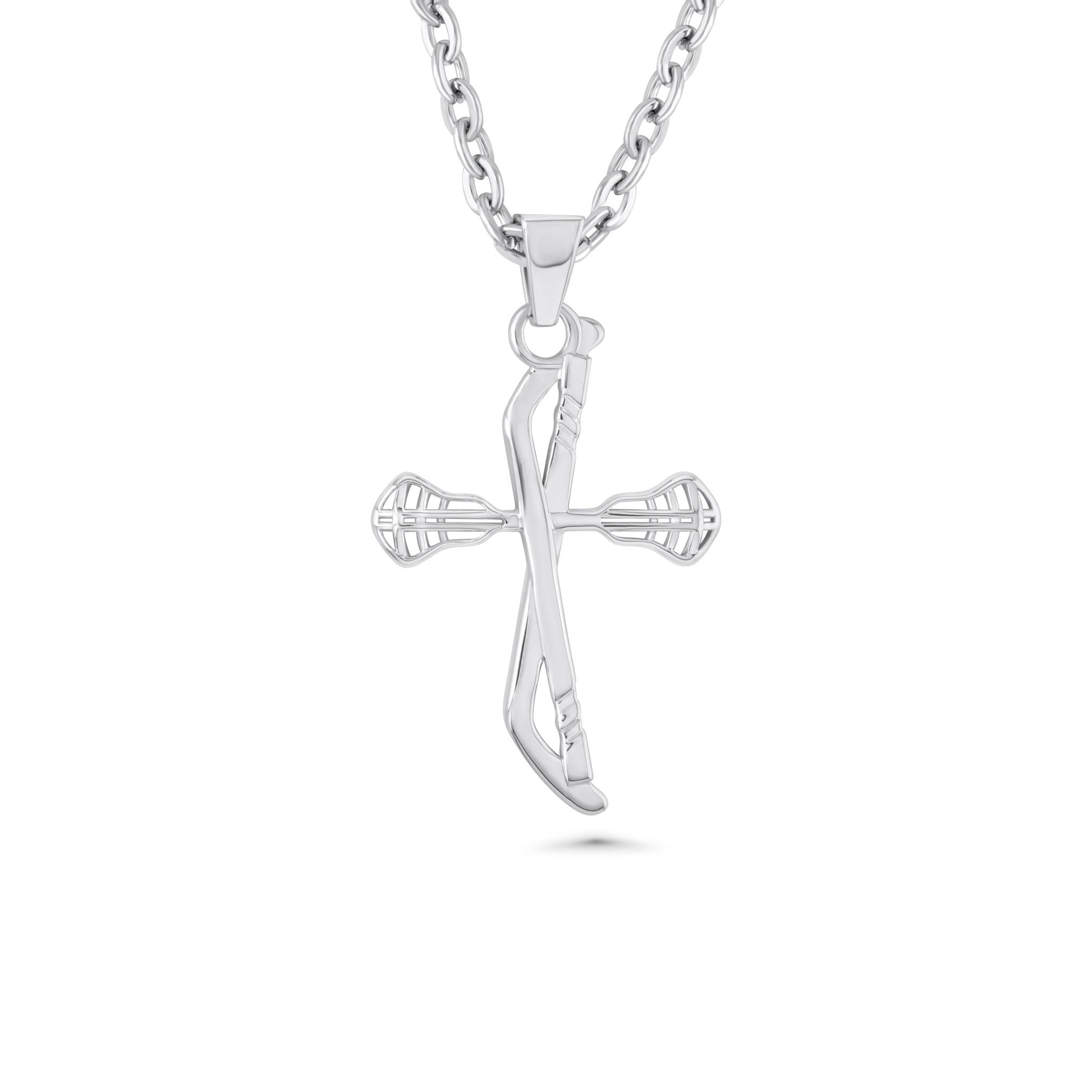 Lacrosse & Hockey Cross Necklace - Maximum Velocity Sports