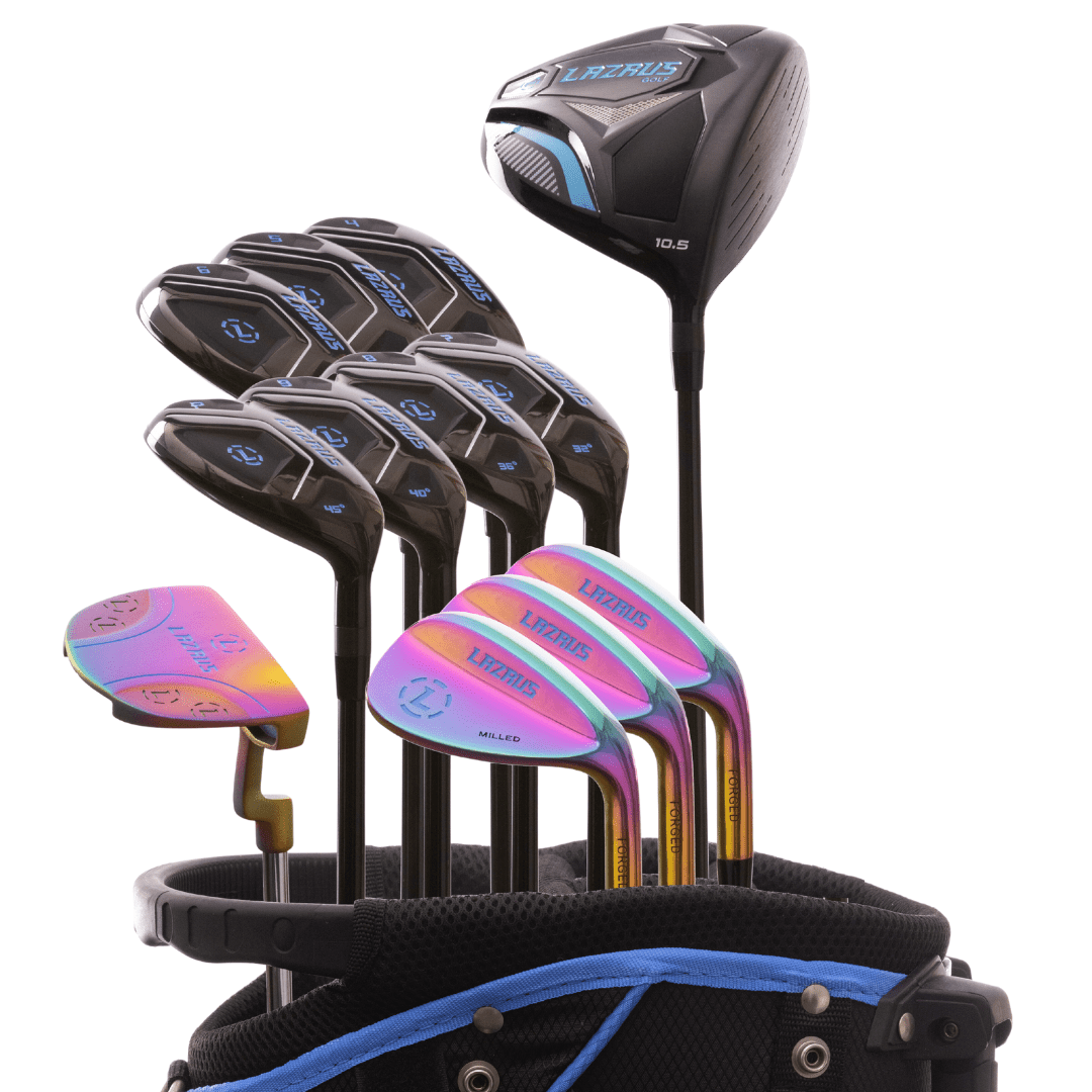 Lazrus Golf 13 pc Set - Driver, 3 Wedges Set, Hybrids (4 - PW), Putter & Bag (optional) - Maximum Velocity Sports