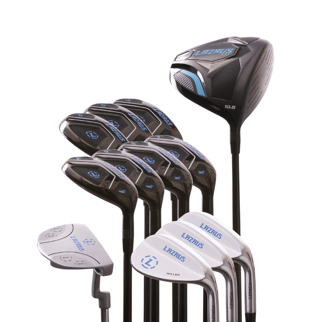 Lazrus Golf 13 pc Set - Driver, 3 Wedges Set, Hybrids (4 - PW), Putter & Bag (optional) - Maximum Velocity Sports