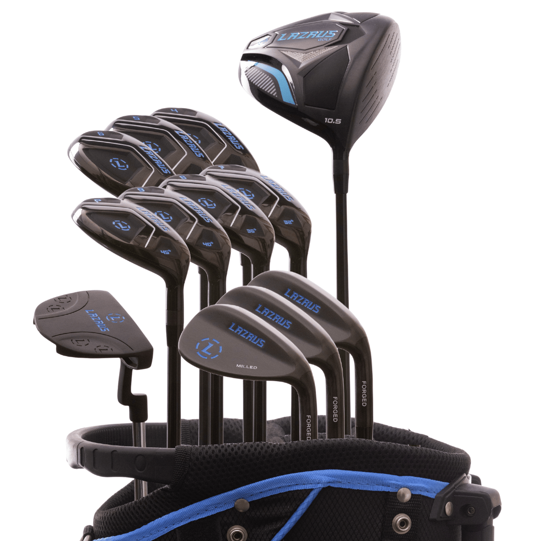 Lazrus Golf 13 pc Set - Driver, 3 Wedges Set, Hybrids (4 - PW), Putter & Bag (optional) - Maximum Velocity Sports