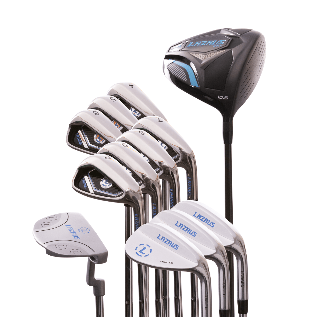 Lazrus Golf 13 pc Set - Driver, 3 Wedges Set, Irons (4 - PW), Putter & Bag (optional) - Maximum Velocity Sports