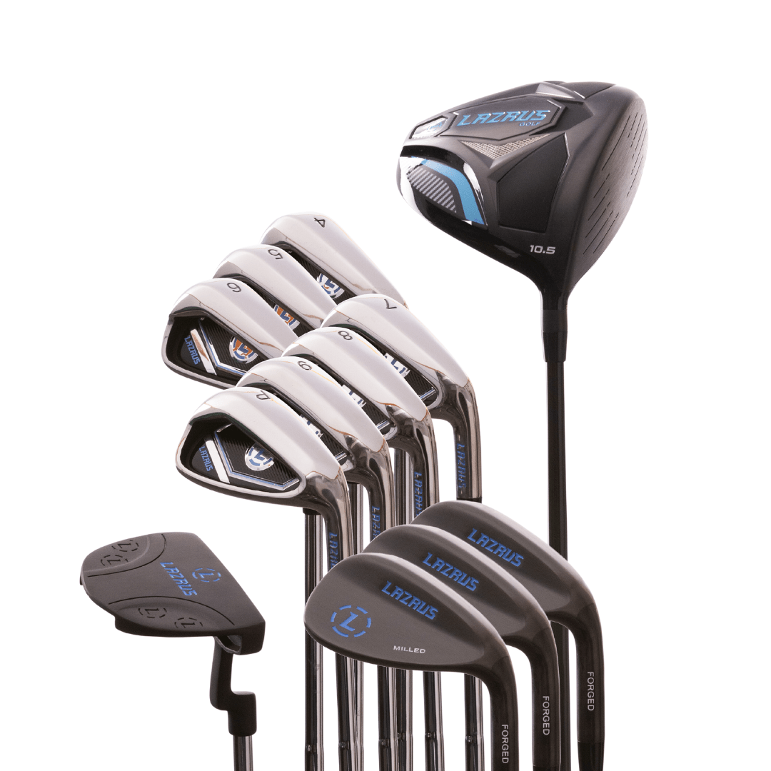 Lazrus Golf 13 pc Set - Driver, 3 Wedges Set, Irons (4 - PW), Putter & Bag (optional) - Maximum Velocity Sports