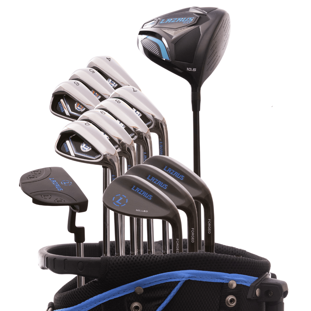 Lazrus Golf 13 pc Set - Driver, 3 Wedges Set, Irons (4 - PW), Putter & Bag (optional) - Maximum Velocity Sports