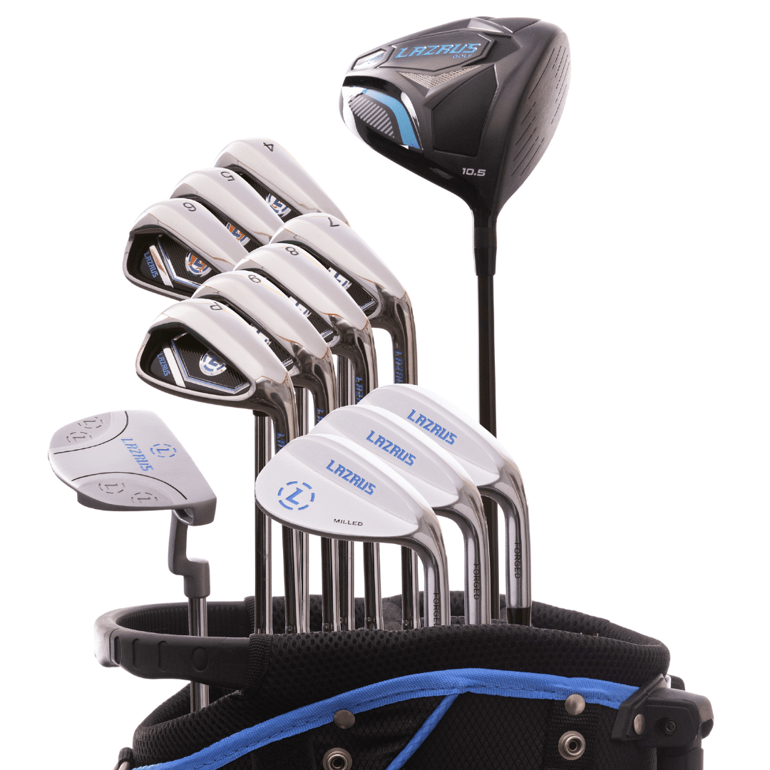 Lazrus Golf 13 pc Set - Driver, 3 Wedges Set, Irons (4 - PW), Putter & Bag (optional) - Maximum Velocity Sports