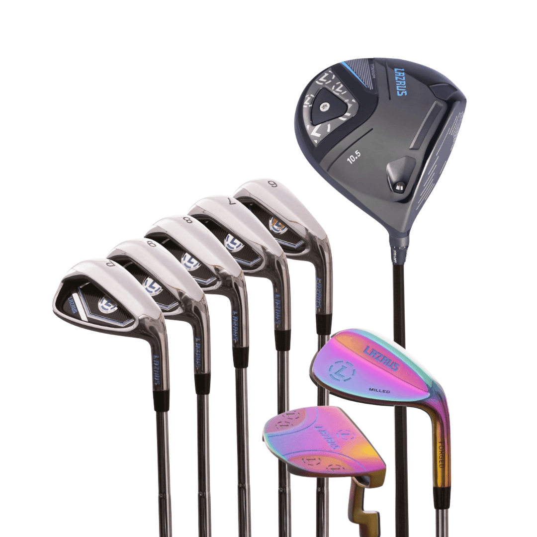 Lazrus Golf 8 pc Set - LAZ2 Driver, 6 - PW Irons, 52° Wedge, Putter - Maximum Velocity Sports