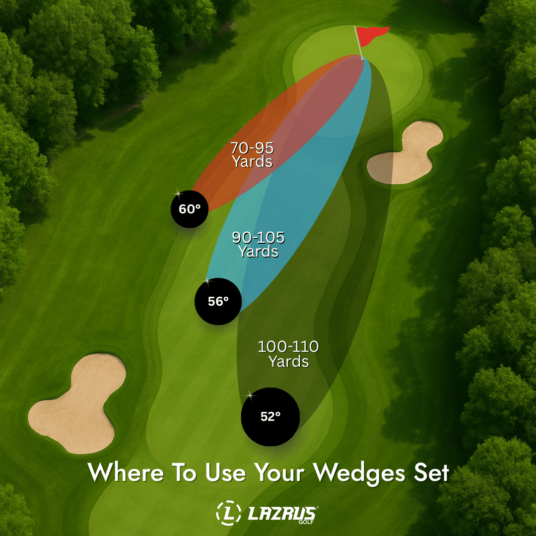 Lazrus Golf Wedges Set or Individual - Forged 52, 56, 60 | Gap, Sand, Lob Wedge (Right or Left Hand) - Maximum Velocity Sports