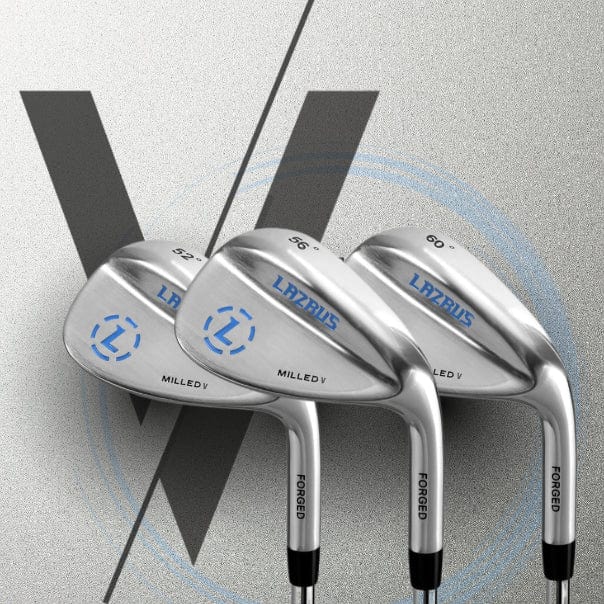 Lazrus Milled V Wedges Set (52°, 56° & 60°) - Maximum Velocity Sports