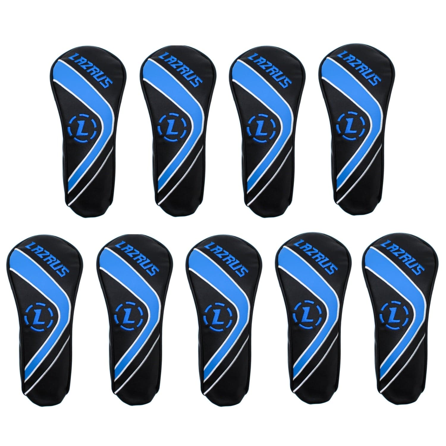 Lazrus Premium Black Hybrid Wood Head Covers | Individuals or Sets - Maximum Velocity Sports