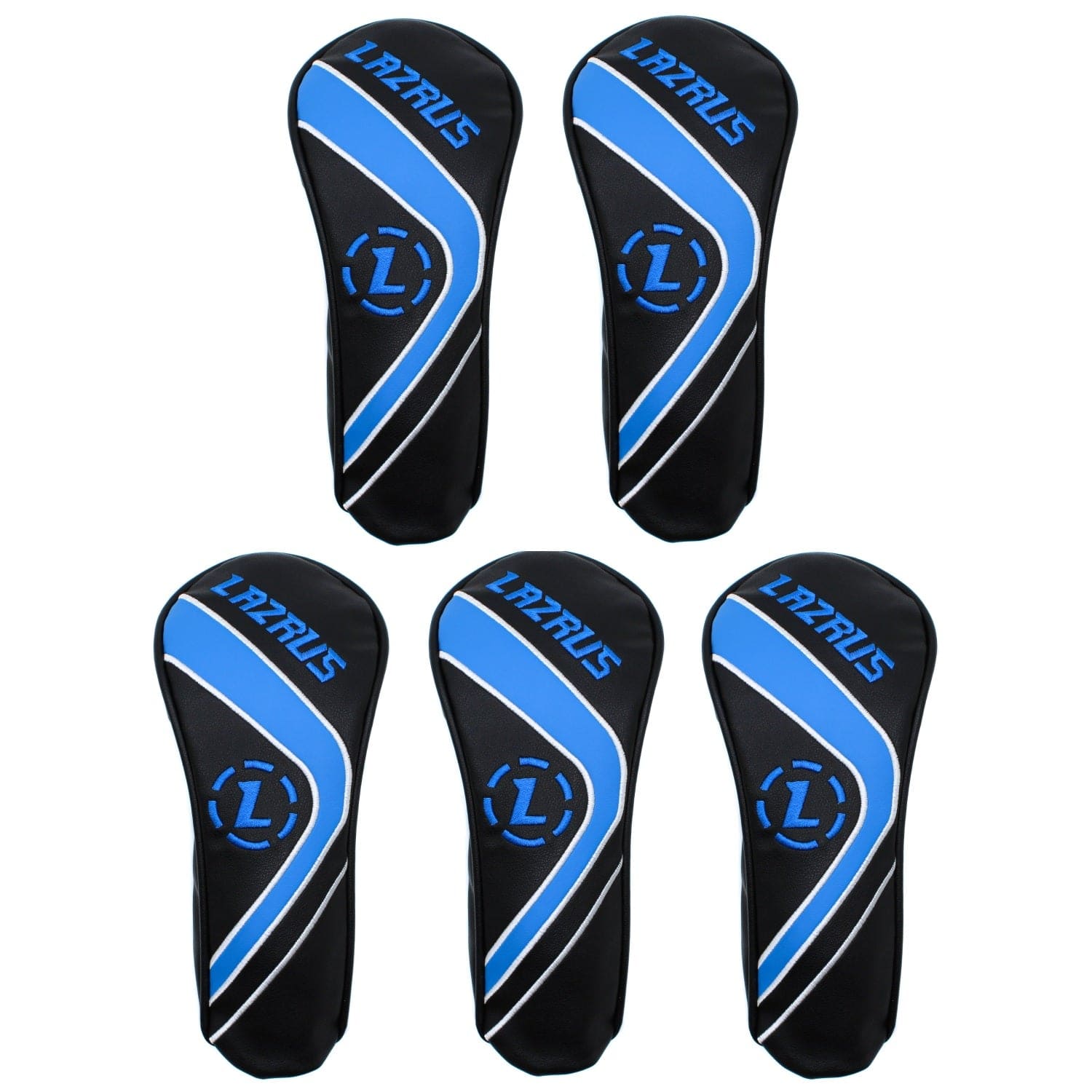 Lazrus Premium Black Hybrid Wood Head Covers | Individuals or Sets - Maximum Velocity Sports