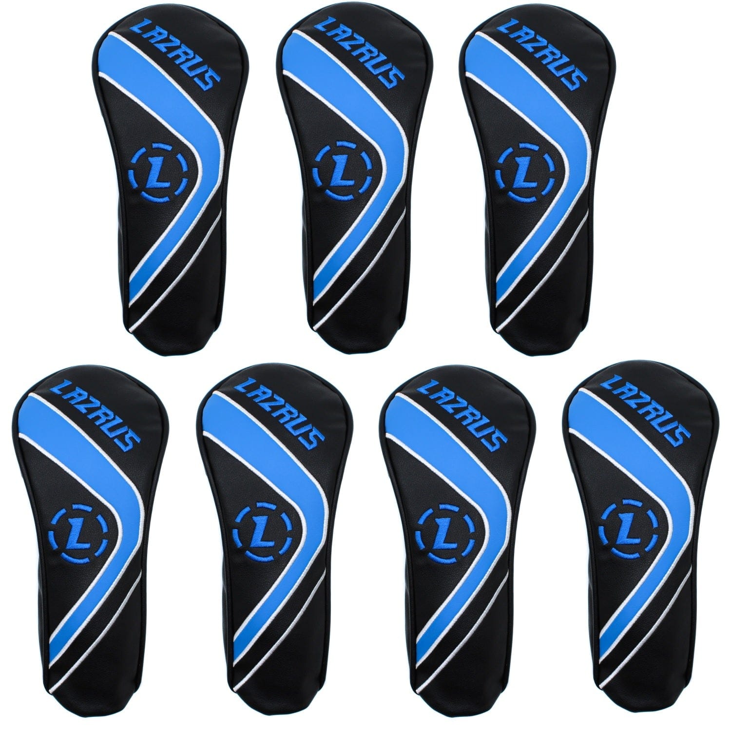 Lazrus Premium Black Hybrid Wood Head Covers | Individuals or Sets - Maximum Velocity Sports