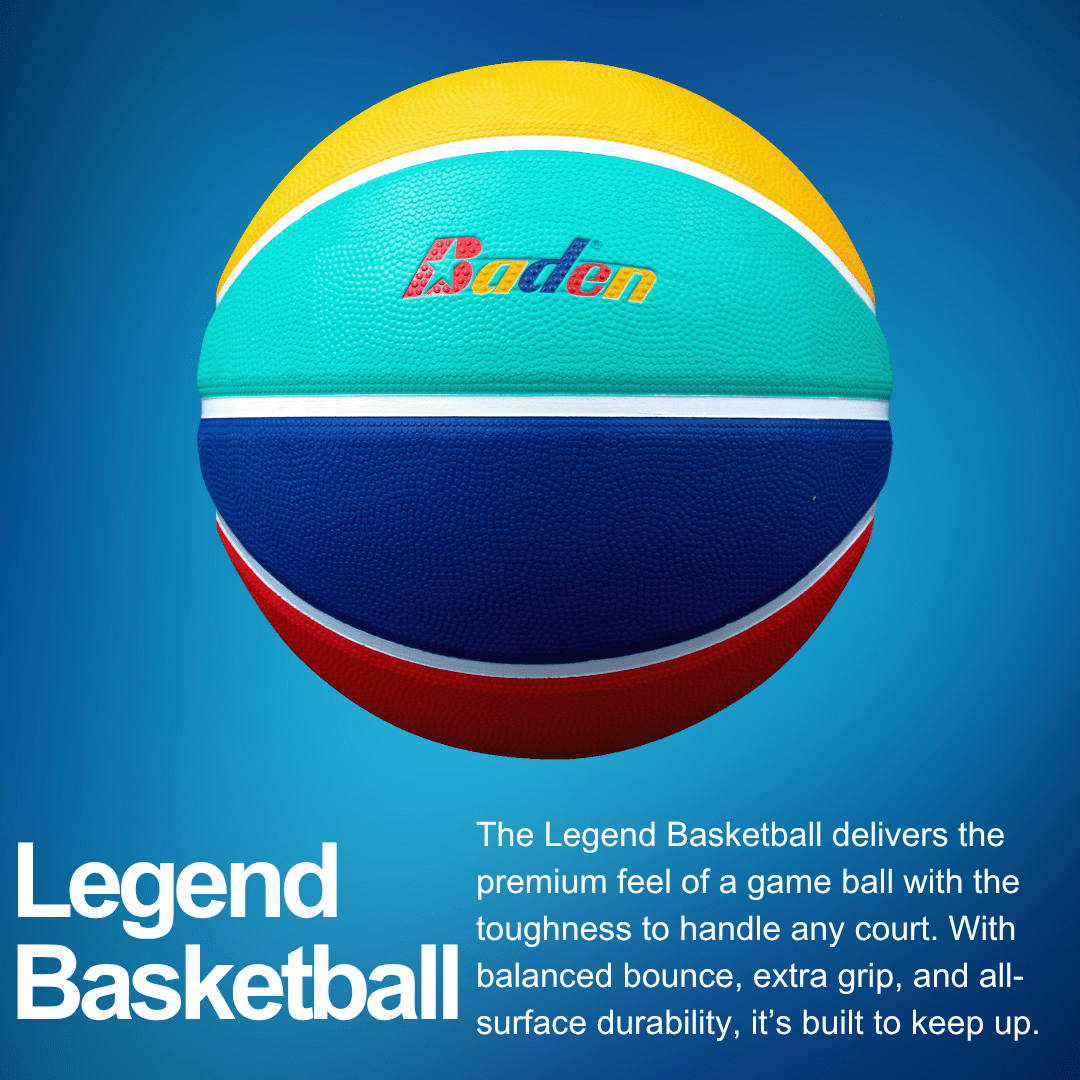 Legend Court Canvas Outdoor Game Rubber Basketball - Maximum Velocity Sports