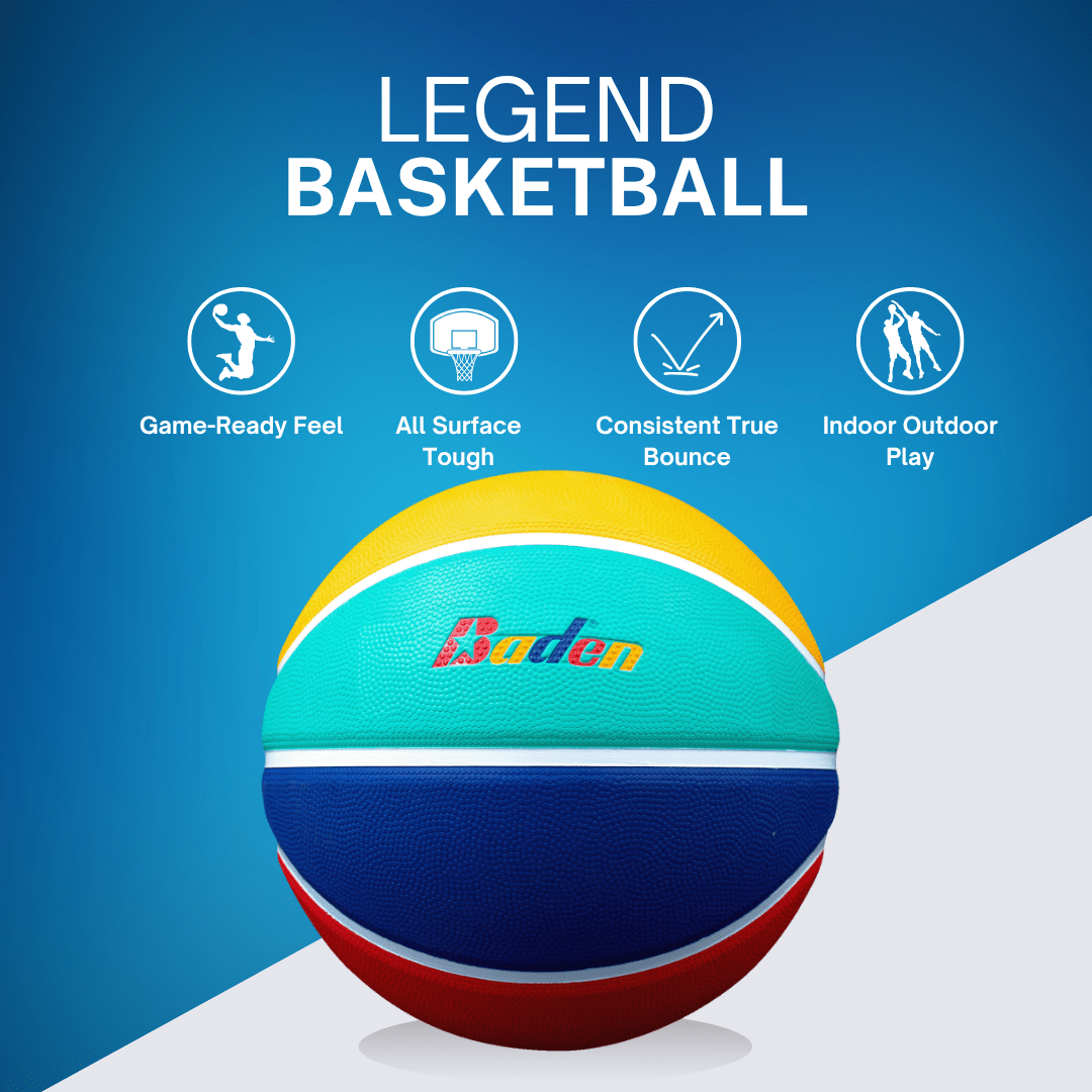 Legend Court Canvas Outdoor Game Rubber Basketball - Maximum Velocity Sports