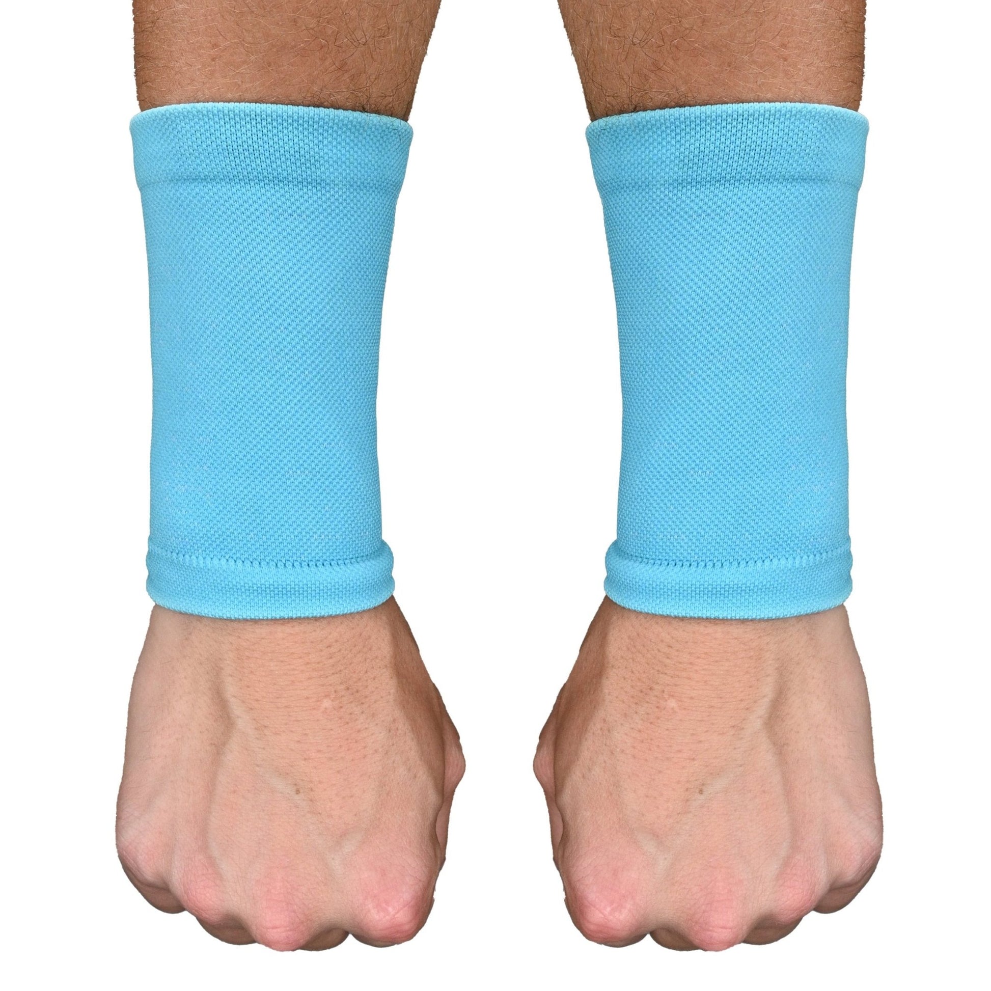 Light Blue Wrist Support Sleeves - Maximum Velocity Sports
