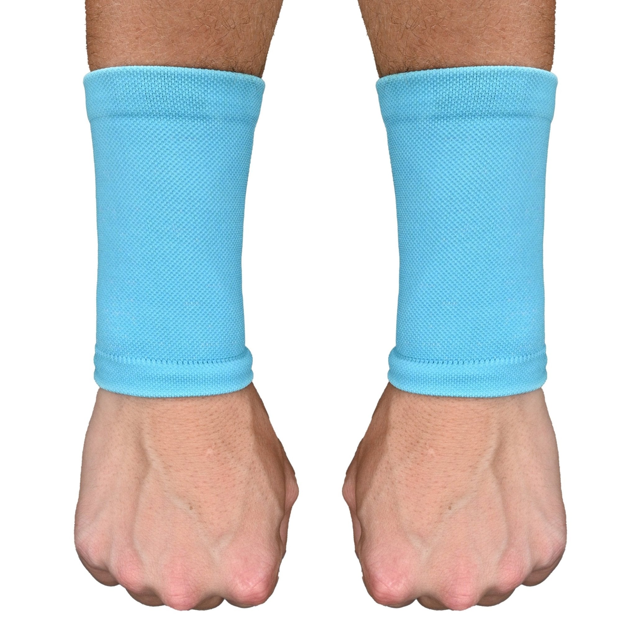 Light Blue Wrist Support Sleeves - Maximum Velocity Sports