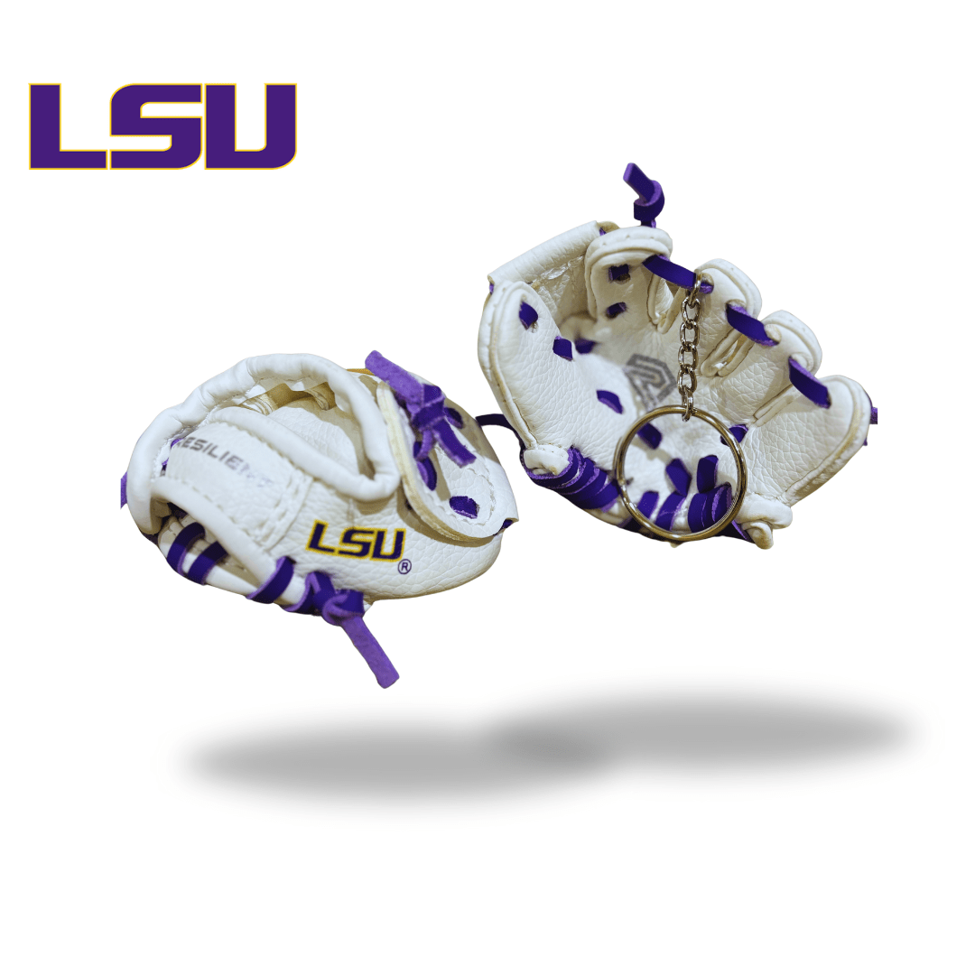 LSU mini glove keychain - Maximum Velocity Sports