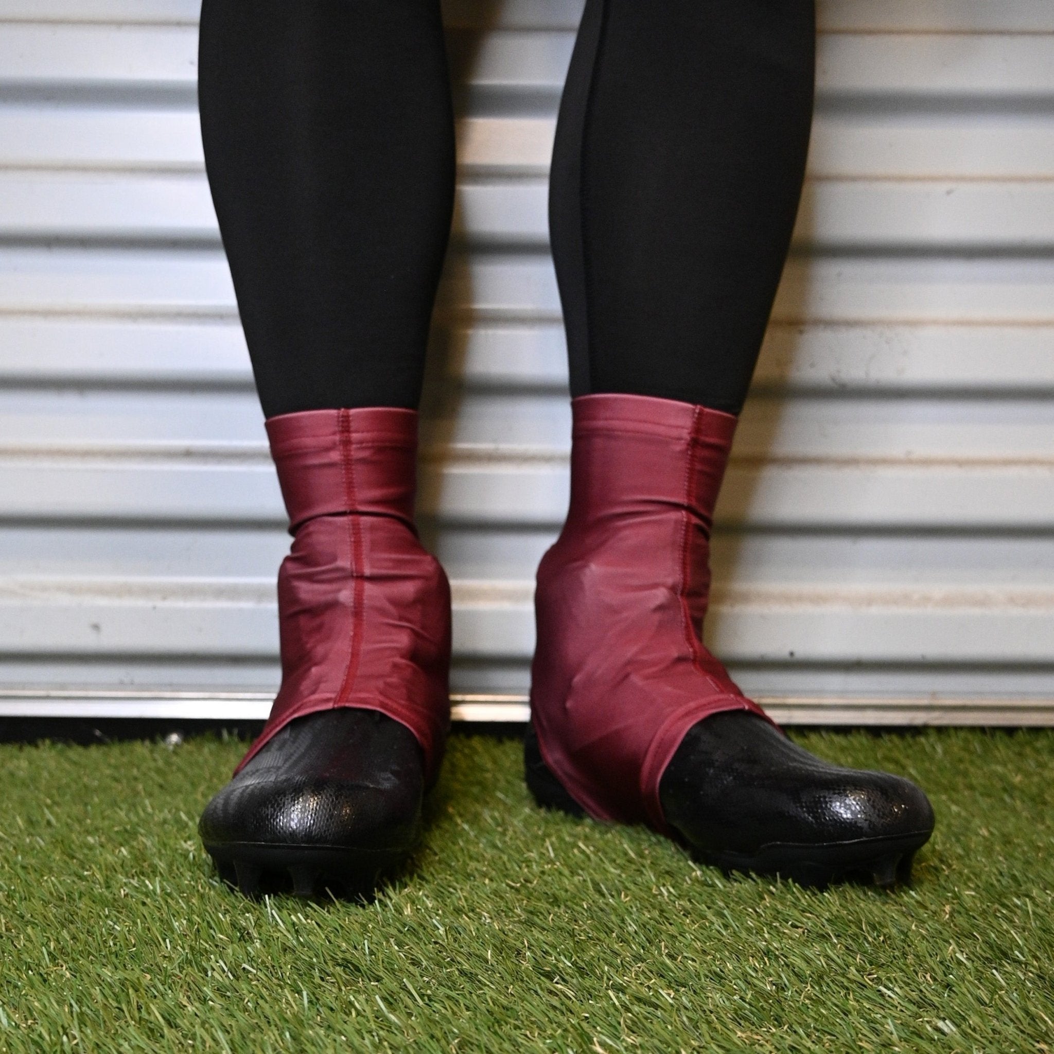 Maroon Cleat Covers (Spats) - Maximum Velocity Sports