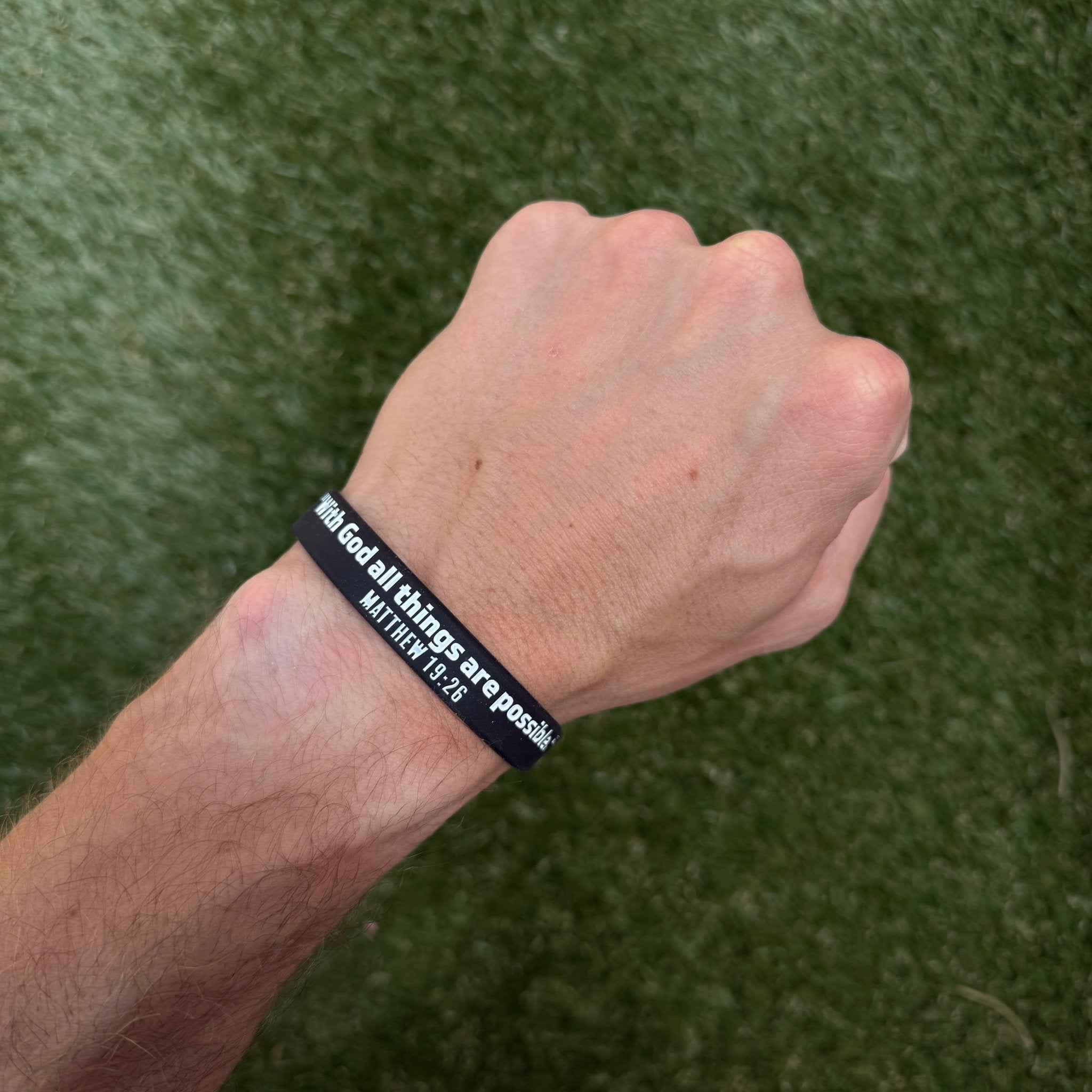 MATTHEW 19:26 Wristband - Maximum Velocity Sports