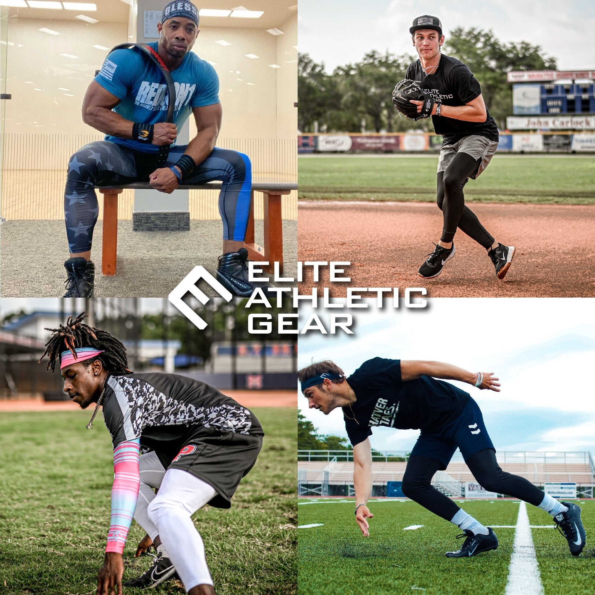 Blue Compression Tights - Maximum Velocity Sports