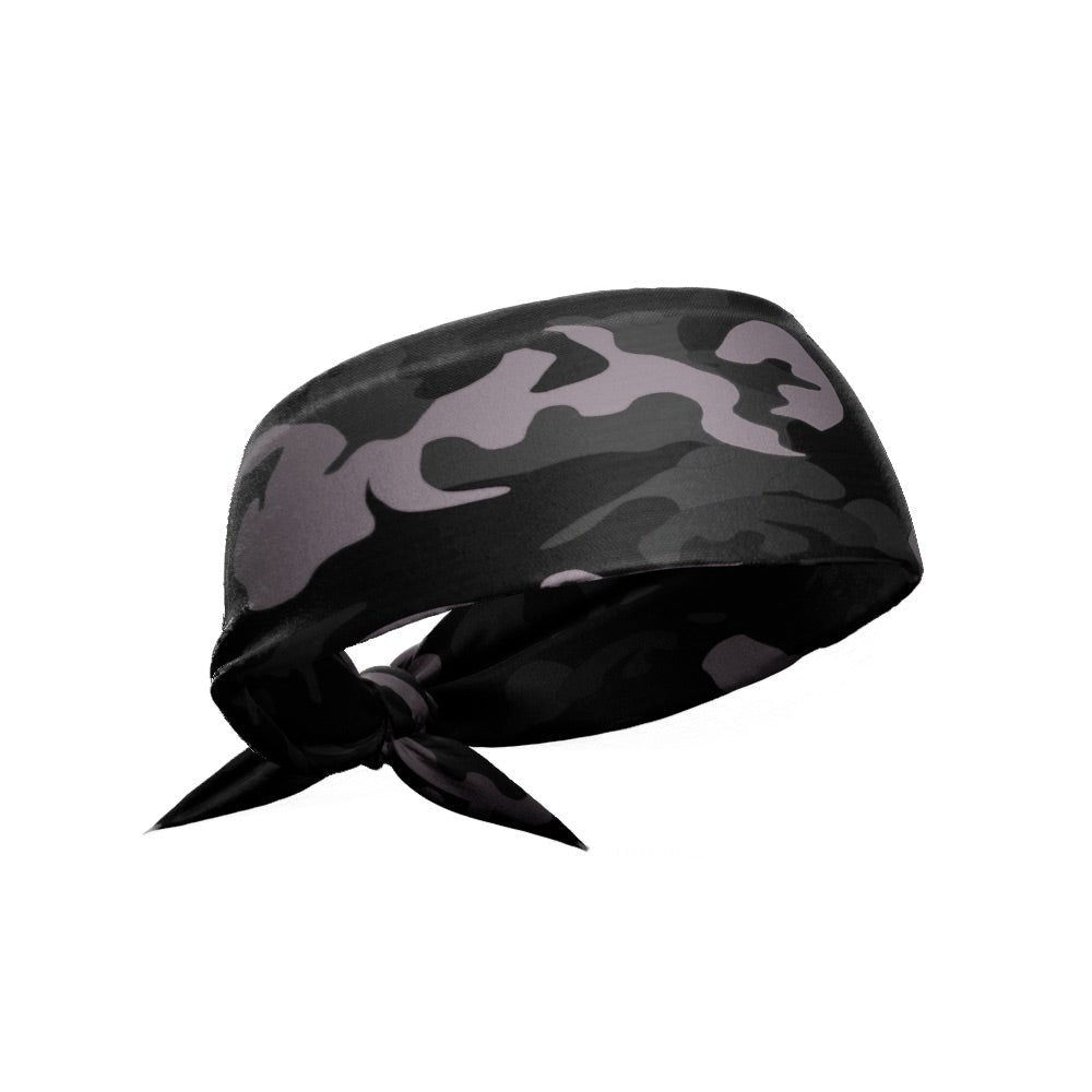 Blackout Camo Tie Headband - Maximum Velocity Sports
