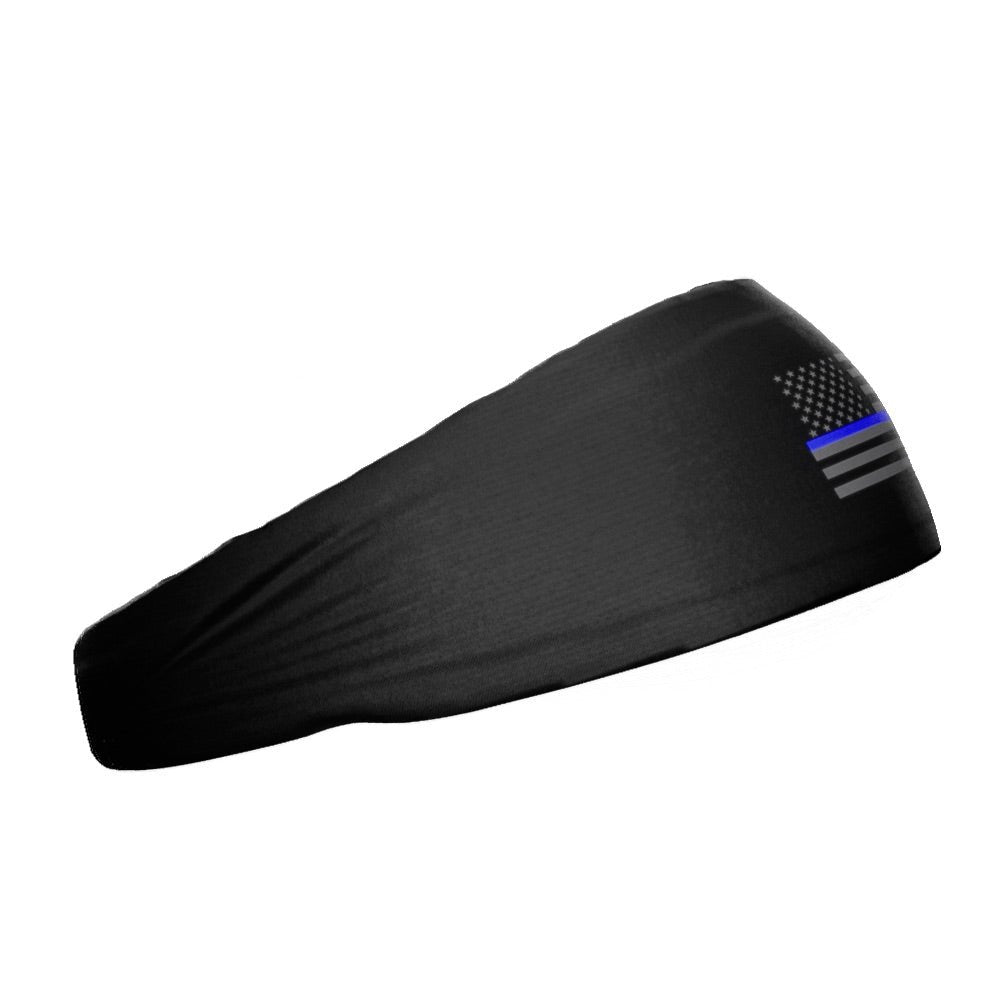 Tactical Thin Blue Line USA Flag Headband - Maximum Velocity Sports