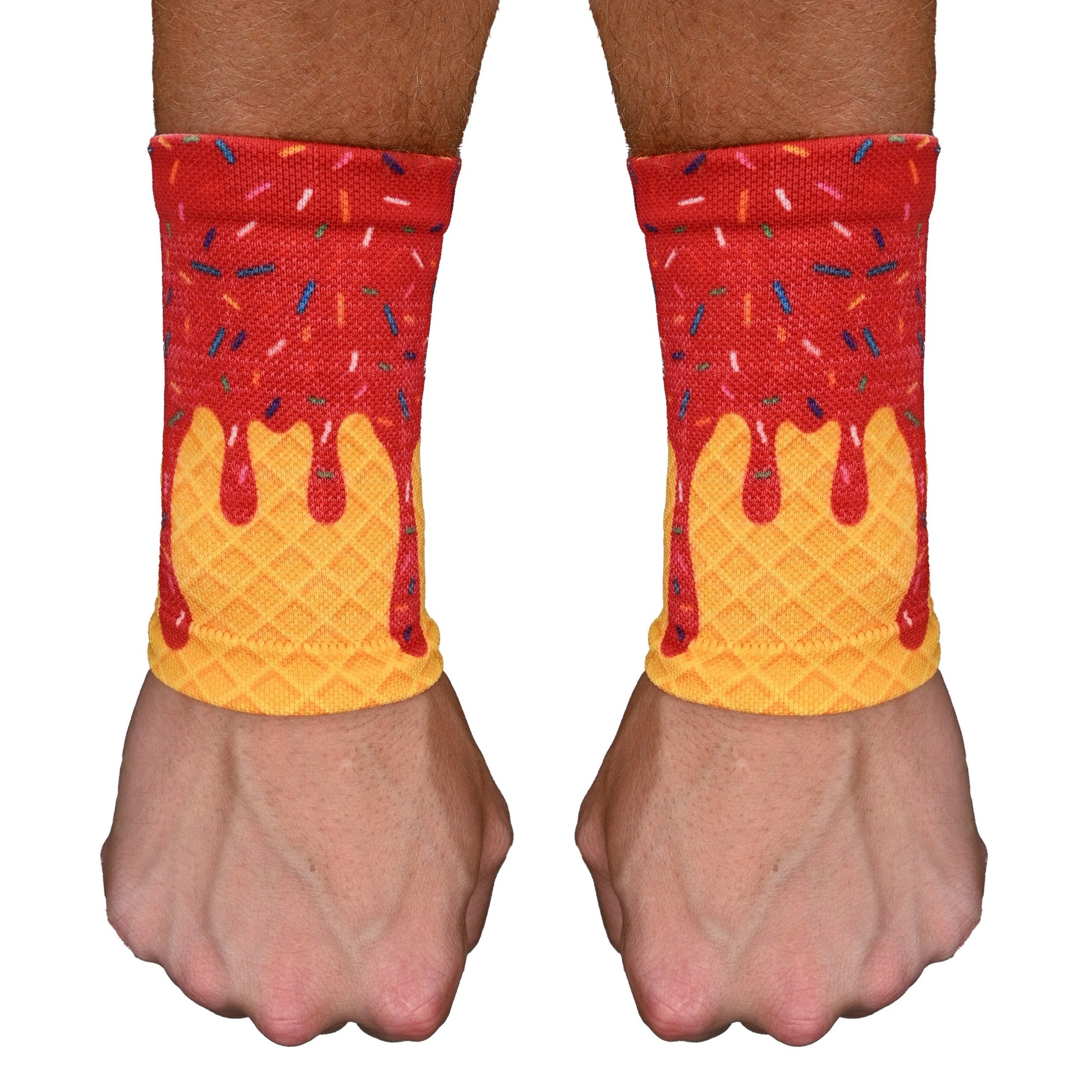 Red Ice Cream Wrist Support Sleeves - Maximum Velocity Sports