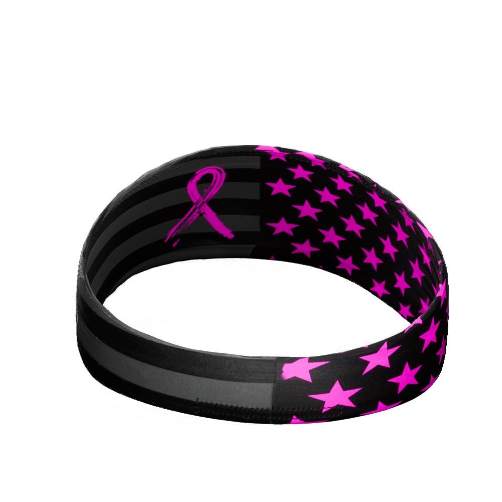 Shadow USA Flag - Breast Cancer Awareness Headband - Maximum Velocity Sports
