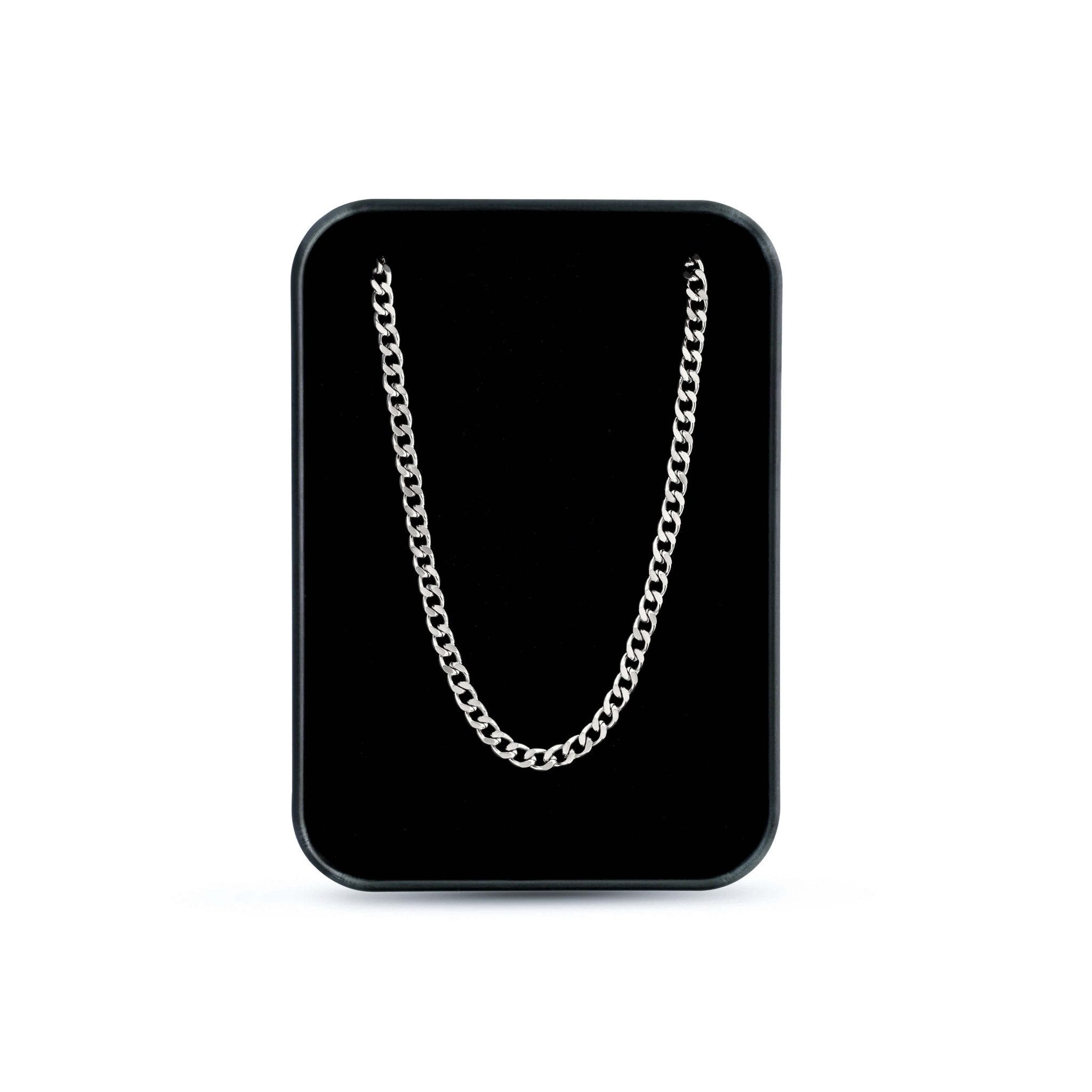 Micro Silver Cuban Link Chain | 3.5mm | Stainless Steel