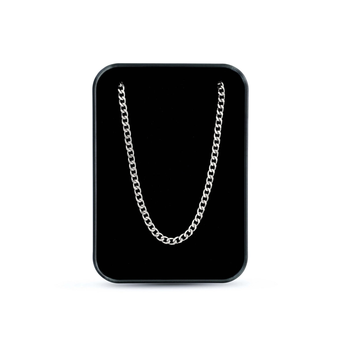 Micro Silver Cuban Link Chain | 3.5mm | Stainless Steel - Maximum Velocity Sports