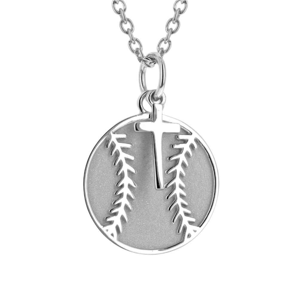 Softball Dangle Cross Necklace - Maximum Velocity Sports