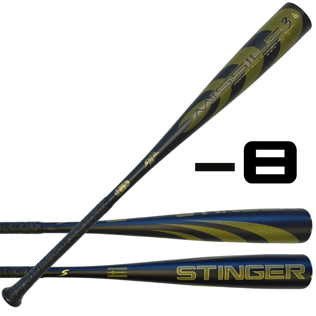 Missile 3 Aluminum USSSA Certified - 8 Baseball Bat - Maximum Velocity Sports