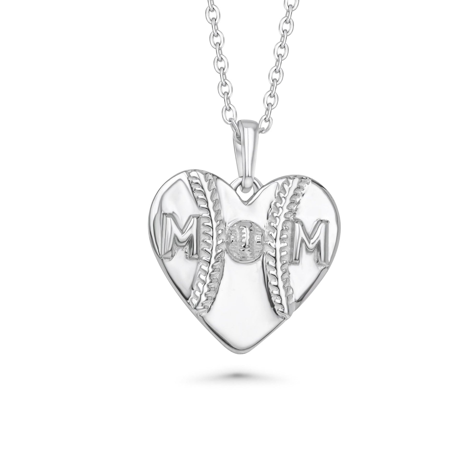 Mom Heart Baseball Necklace - Maximum Velocity Sports
