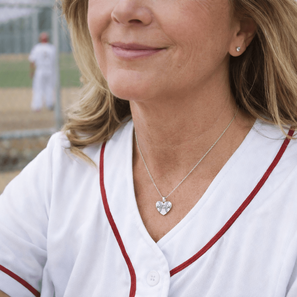 Mom Heart Baseball Necklace - Maximum Velocity Sports