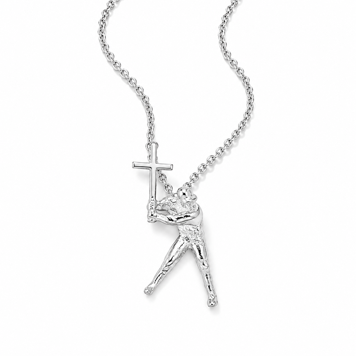 MVP Batter Baseball Cross Necklace