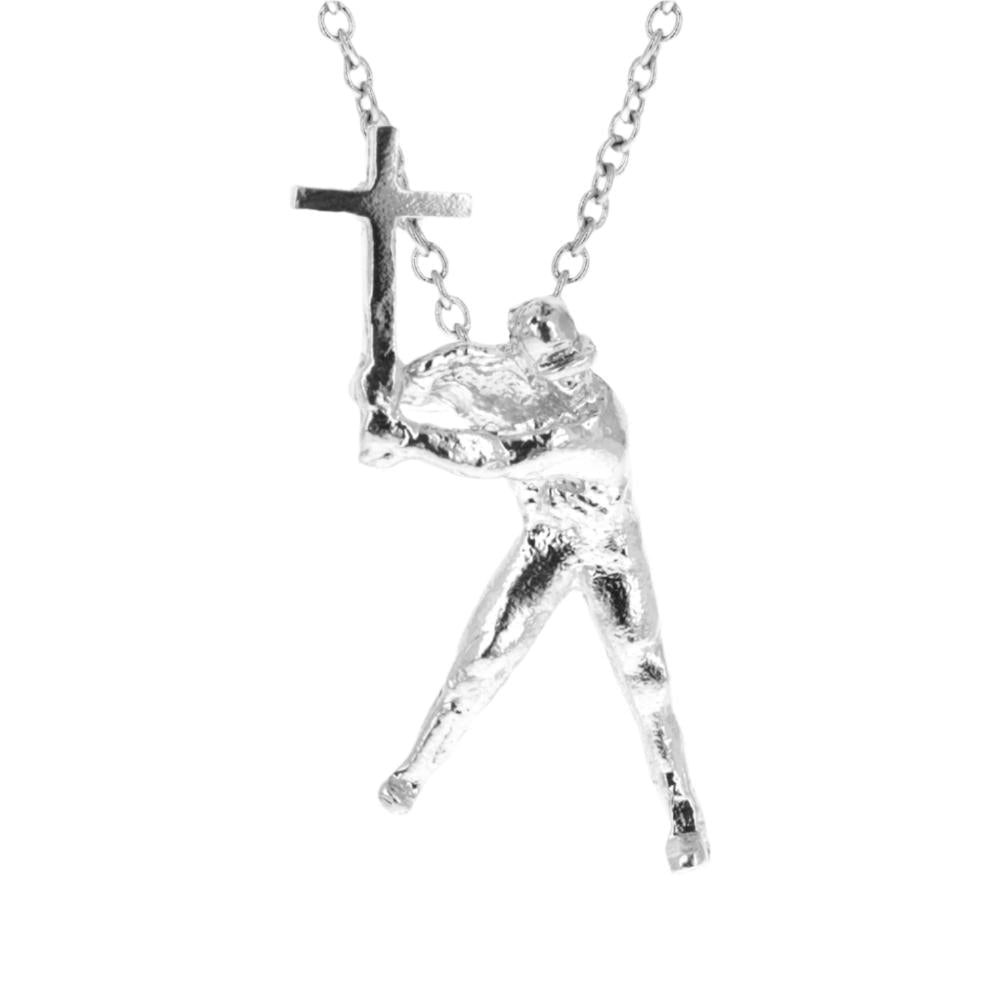 MVP Batter Baseball Cross Necklace - Maximum Velocity Sports