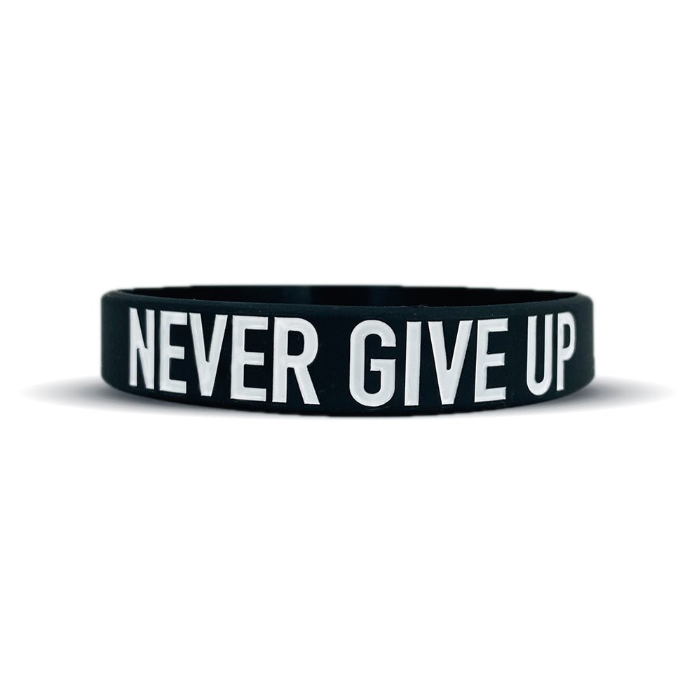 NEVER GIVE UP Wristband - Maximum Velocity Sports