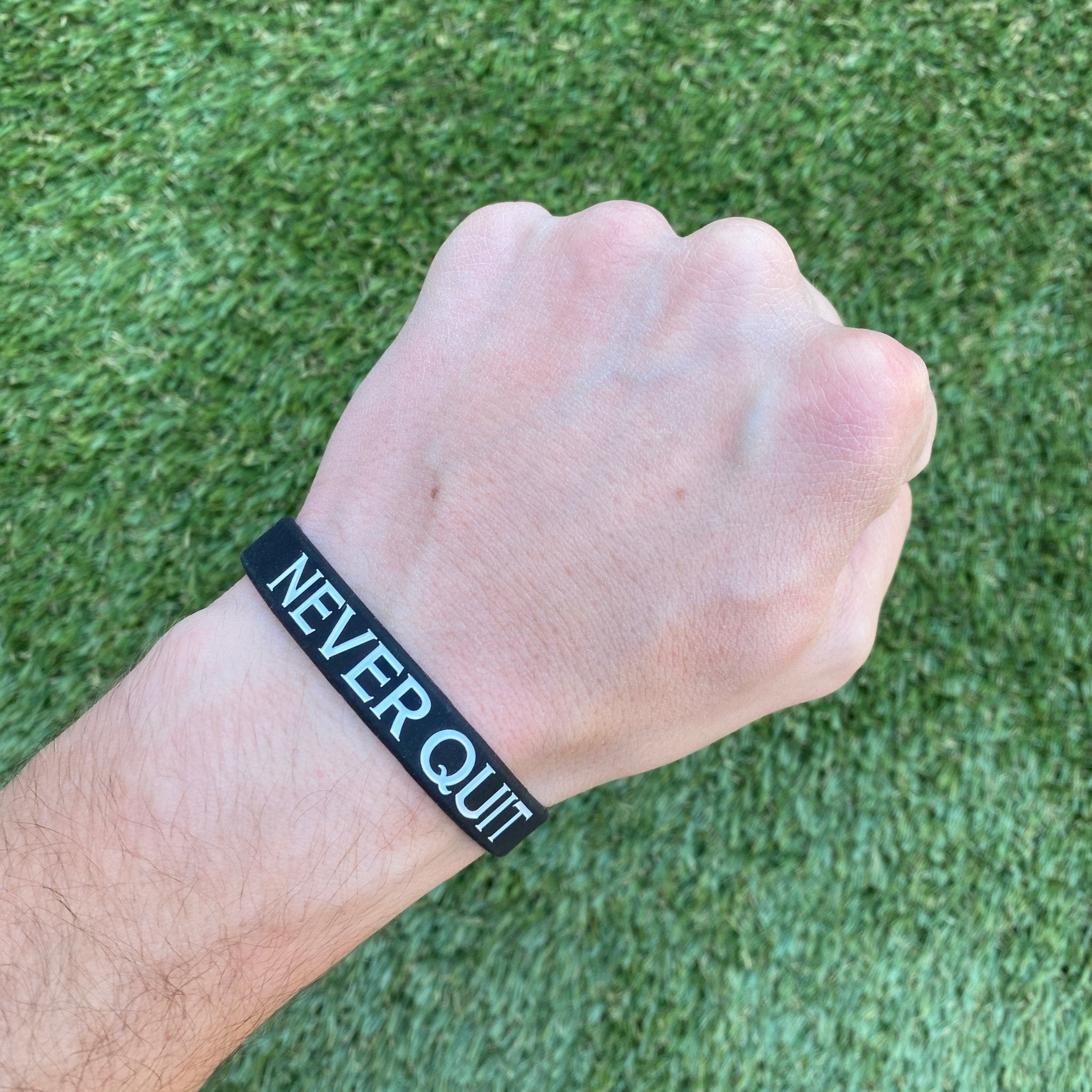 NEVER QUIT Wristband - Maximum Velocity Sports