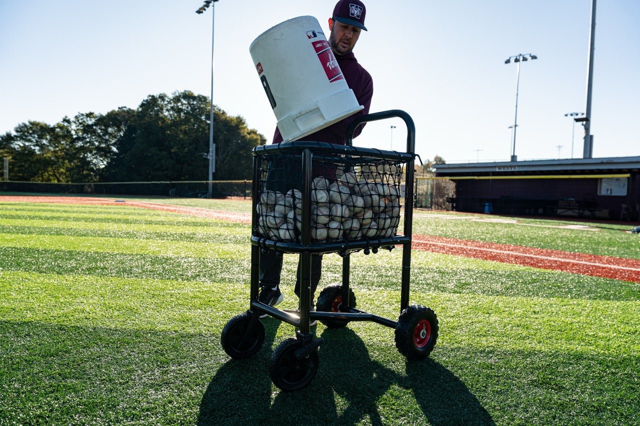 NEW 4 Wheel Pro Baseball Cart - Maximum Velocity Sports