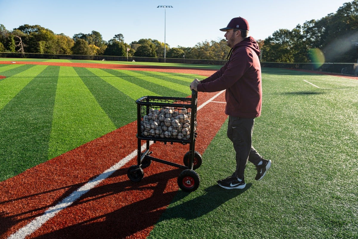 4-Wheel Pro Baseball Cart included in high school batting practice bundle