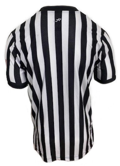 *NEW* Honig's Pro - Stretch V - Neck Basketball Officials Jersey Sublimated American Flag on Left Sleeve - Maximum Velocity Sports