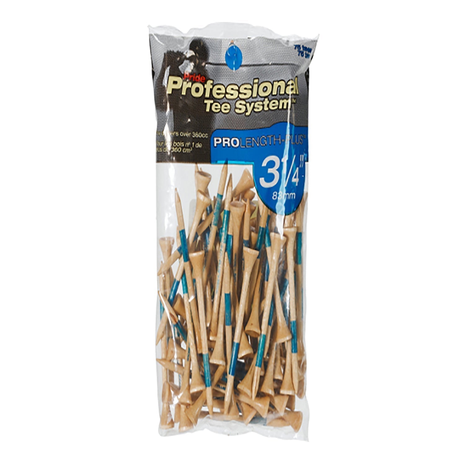 New Pride Sports Natural Professional Tee System ProLength - Plus Golf Tees - Maximum Velocity Sports