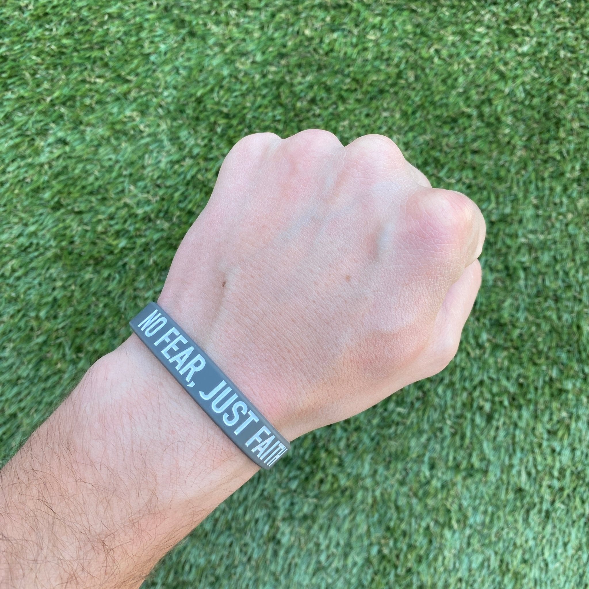 NO FEAR, JUST FAITH Wristband - Maximum Velocity Sports