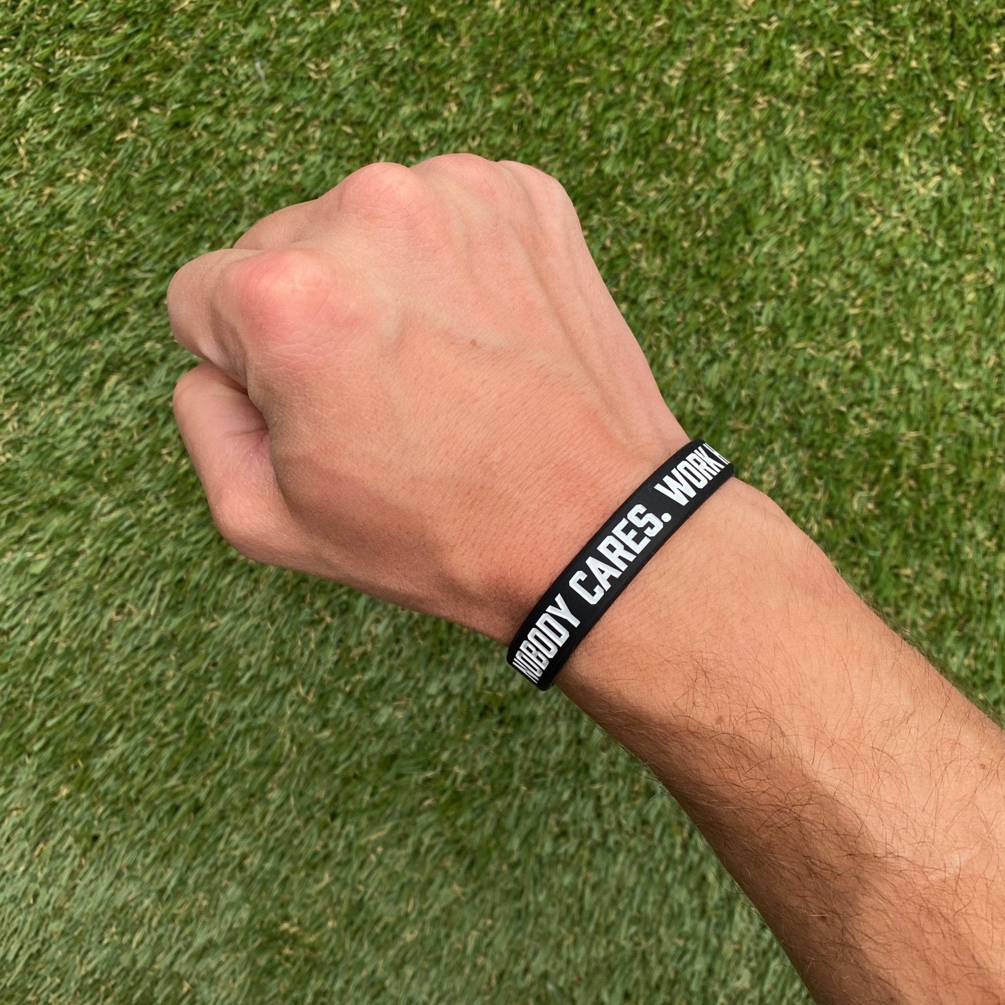 NOBODY CARES. WORK HARDER. Wristband - Maximum Velocity Sports