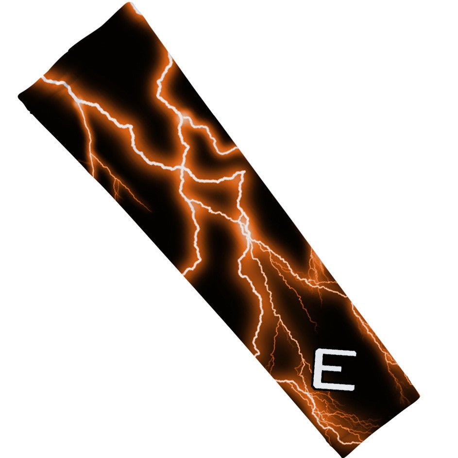 Orange Lightning Arm Sleeve - Maximum Velocity Sports