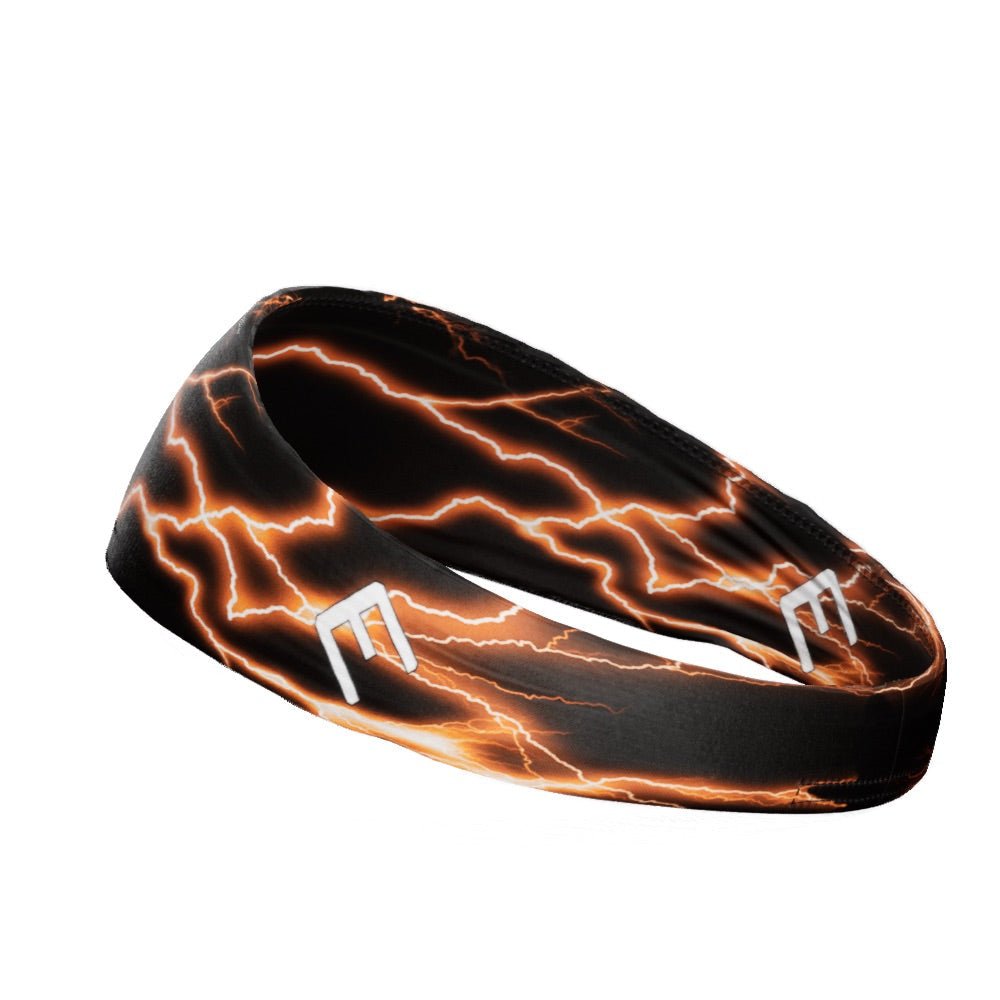 Orange Lightning Headband - Maximum Velocity Sports