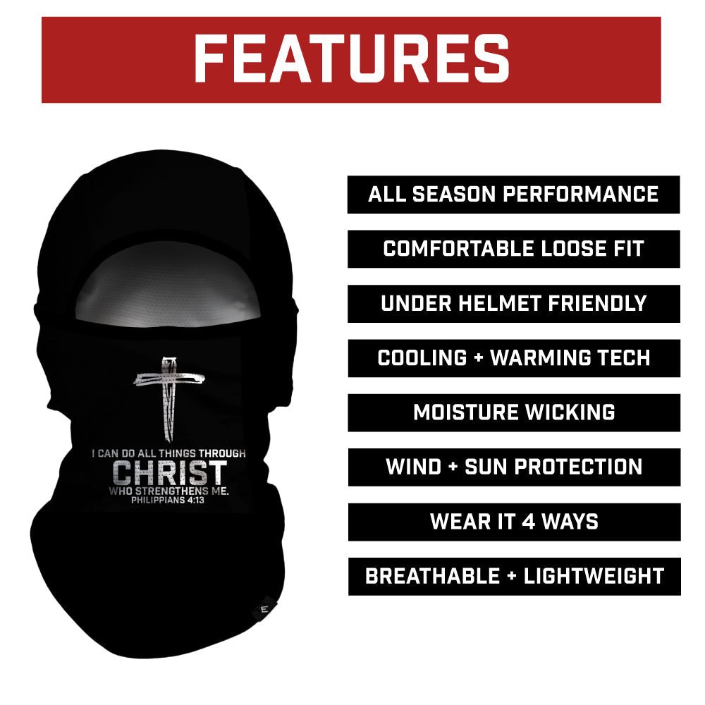 Philippians 4:13 Balaclava Mask (Shiesty) - Maximum Velocity Sports