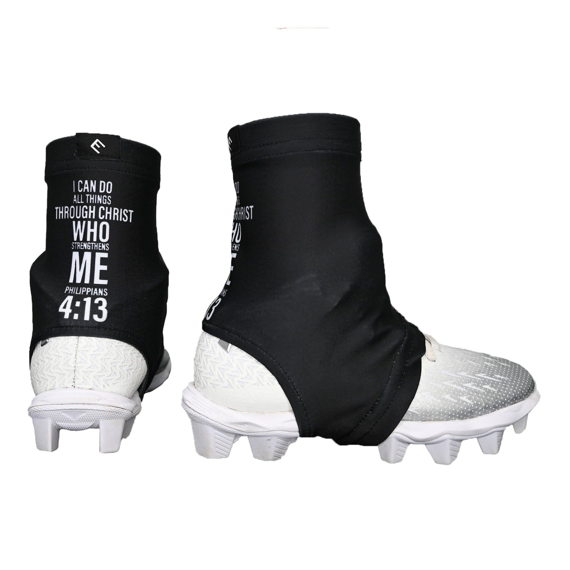 Philippians 4:13 Cross Cleat Covers (Spats) - Maximum Velocity Sports