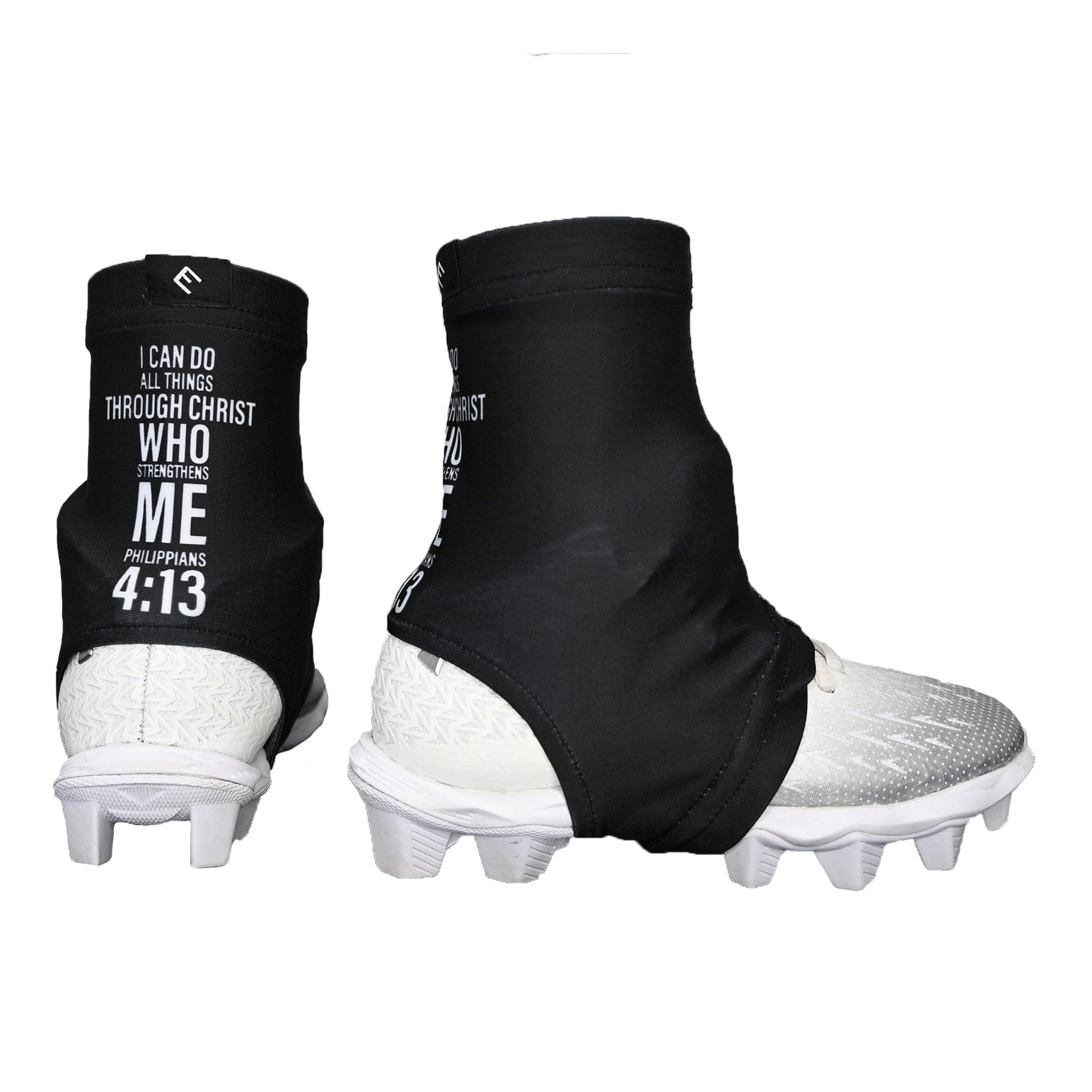 Philippians 4:13 Cross Cleat Covers (Spats) - Maximum Velocity Sports