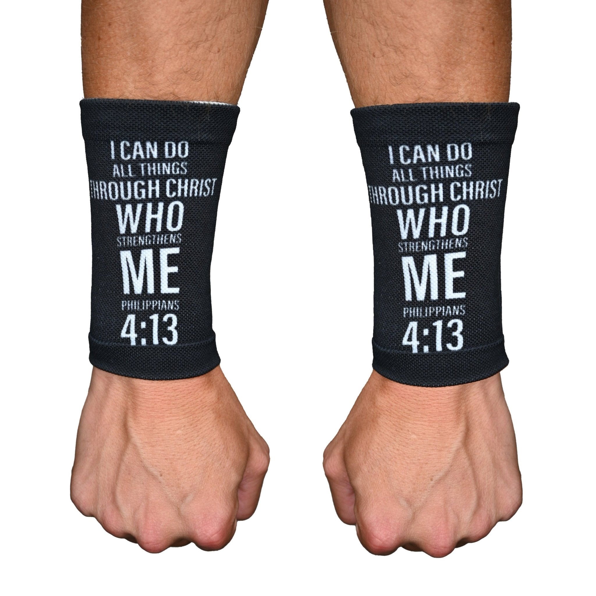 Philippians 4:13 Cross Wrist Support Sleeves - Maximum Velocity Sports